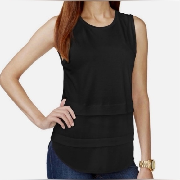 Michael Kors black sleeveless scoopneck,  top size medium - Picture 1 of 6